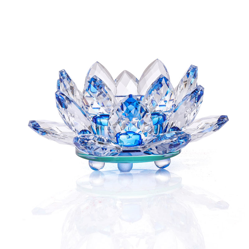 Candle Glass Supplies - El işleri Kristal Lotus Çiçeği Şamdanlar
