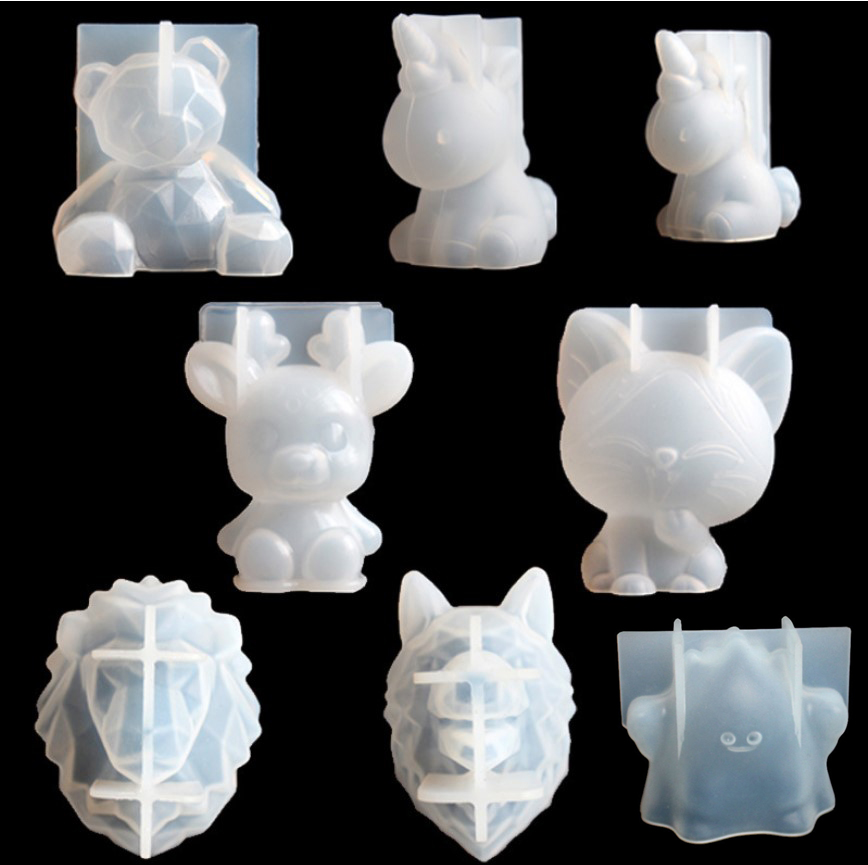 Candle Making Supplies Online - Şeffaf Unicorn Silikon Epoksi Reçine Kalıpları