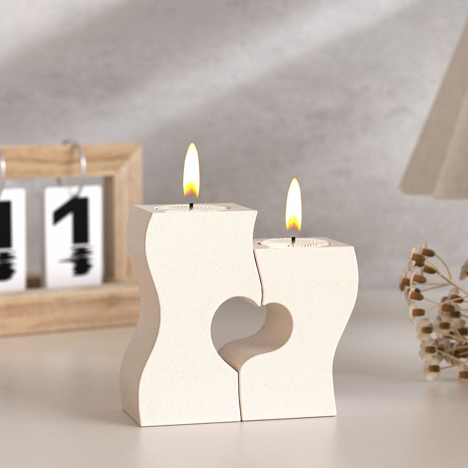 Candle Making Supplies Online - S Kalp Şamdan Silikon Kalıplar DIY