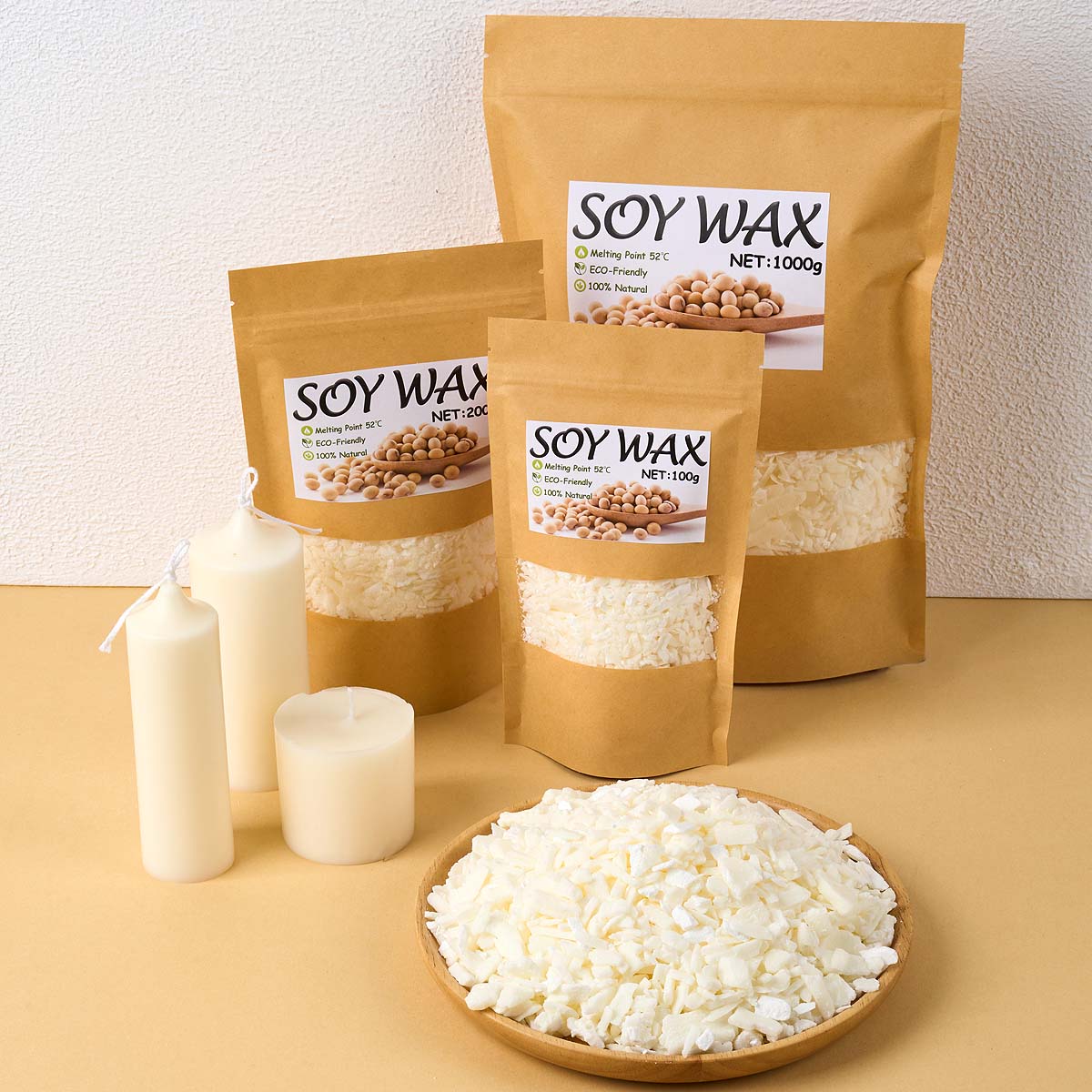 1 Pound Saf Beyaz Soya Balmumu - Candle Making Supplies Usa incelemesi ve fiyatı